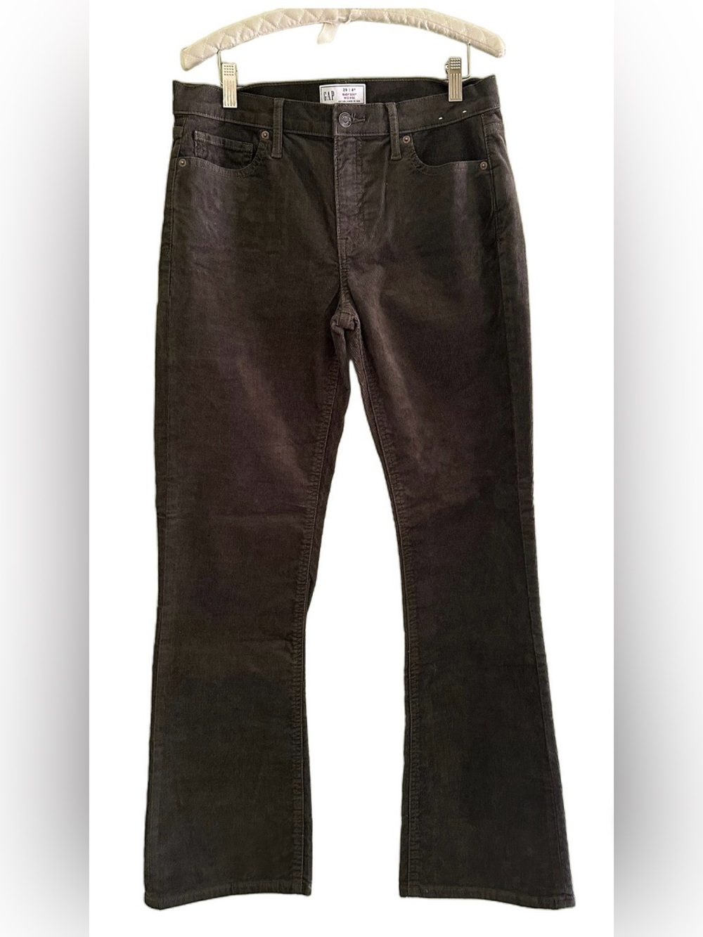 GAP Women’s Mid Rise Corduroy Baby Boot Pants 29/8 Regular Deep Green NWOT